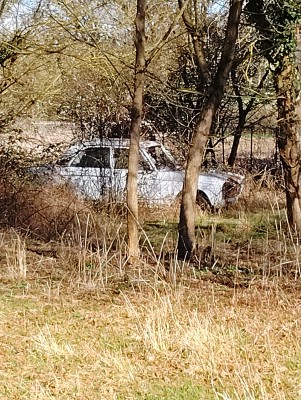 Et voilà ce que j' ai trouvé cette aprem en balade  avec un peu de boulot, une 204 abandonné