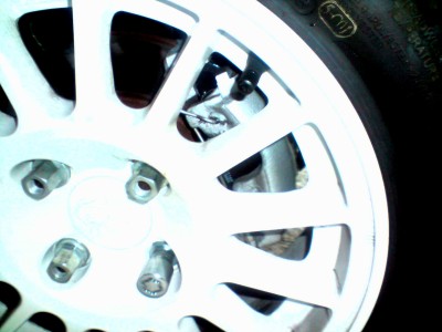 Roue en place