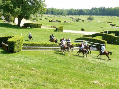 sur l'hippodrome de Pompadour