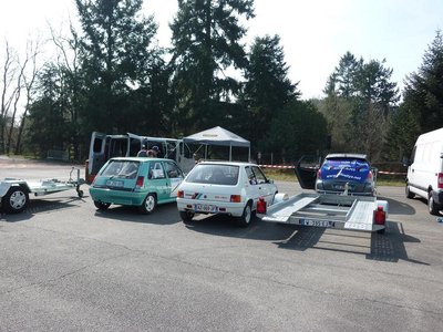 Installés avec les copains du Super 5 GT turbo Rhone Alpes