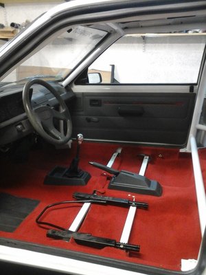 moquette mise en place et découpée