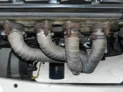 collecteur 4 en 1 avec bande thermique (sinon ma sonde moteur fond)