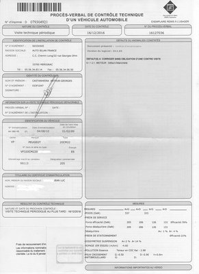 Rapport de CT du 16/12/2016