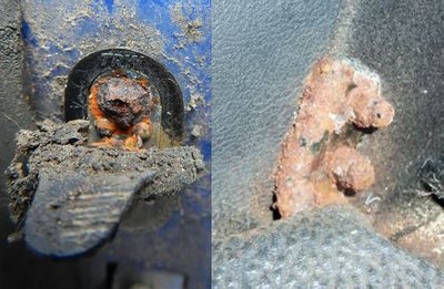 quand la rouille détruit (contacteur de porte et fixation banquette)