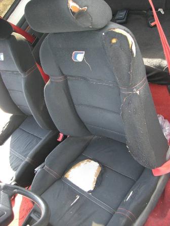 L'intérieur ravagé