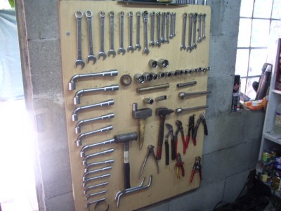 Mon panneau d'outillage pour pouvoir travailler
