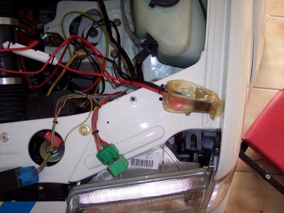 Ensuite j'avais récupéré une chaussette plastique et je la réutilise pour garder au sec mon relais