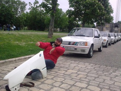 en tête du convoi...