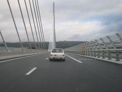 Le pont de Millau à l'aller