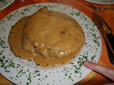 une des plus belle tofs du week... cordon bleu au Munster... vive l'ALSACE!!!!!
