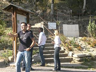 visite de la tour de Peyrebrune (difficile à trouver)