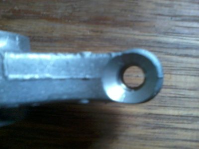 fraisage de la tete du basculeur puis pose d'un filet rapporter de 8x100